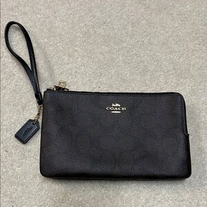 Coach Brown Leather Wristlet